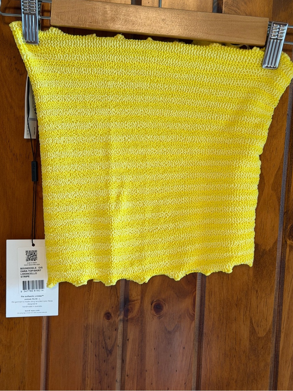 Yellow tube top bikini